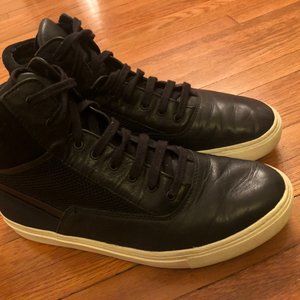 VINCE  Black High Top Sneakers Sz 8
